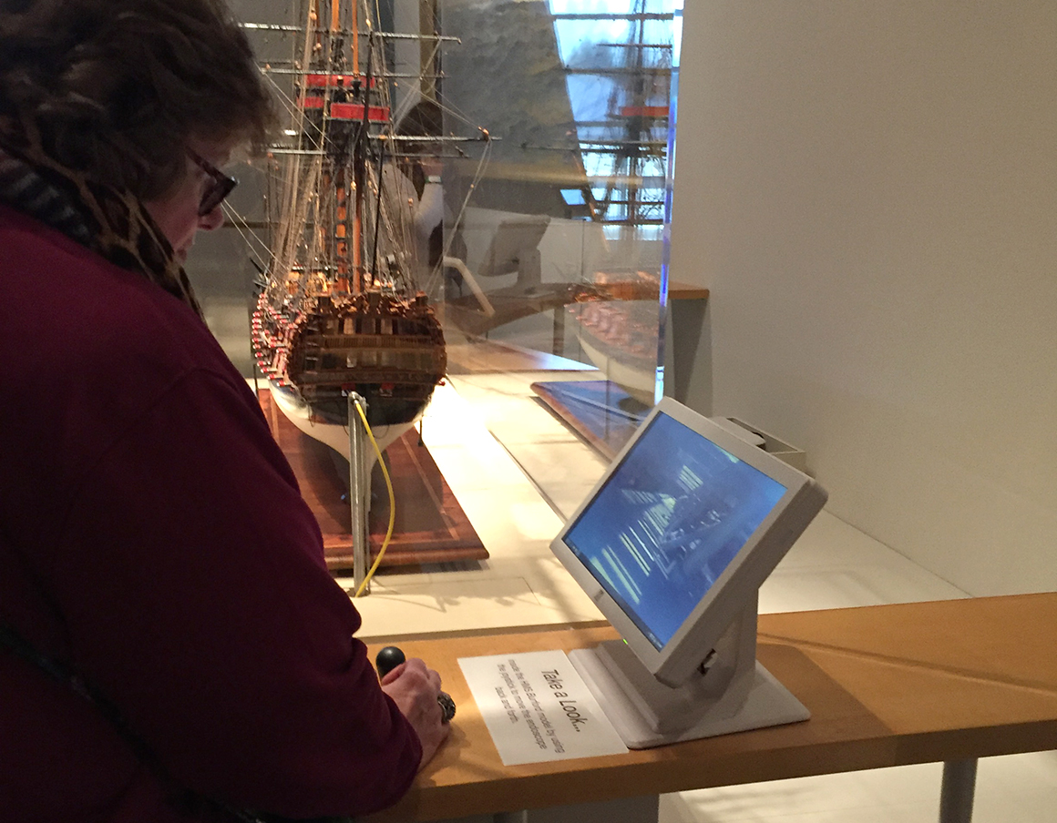 McMillan Group developed an interactive concept design to view the finished interior of a ship model with a small high tech camera.