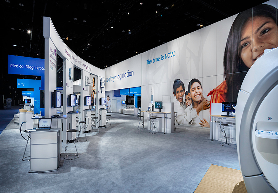 Full scale MR scanners are demonstrated and designed with multiple reading stations to reach many customers simultaneously.