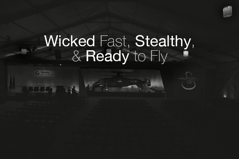 Award winning event for the roll-out of the Sikorsky S-97 Raider created by McMillan Group.